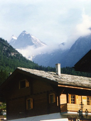 GRACHEN dans le Valais : vue depuis notre camping